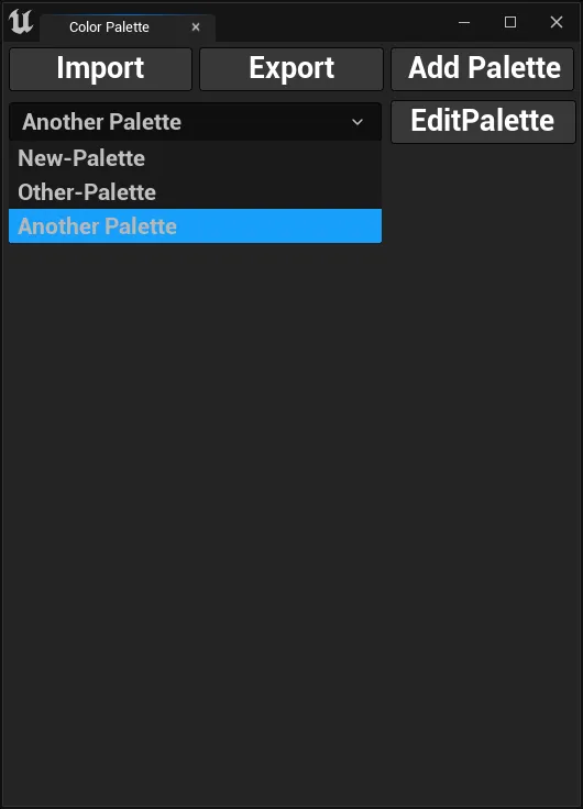 Switching between palettes