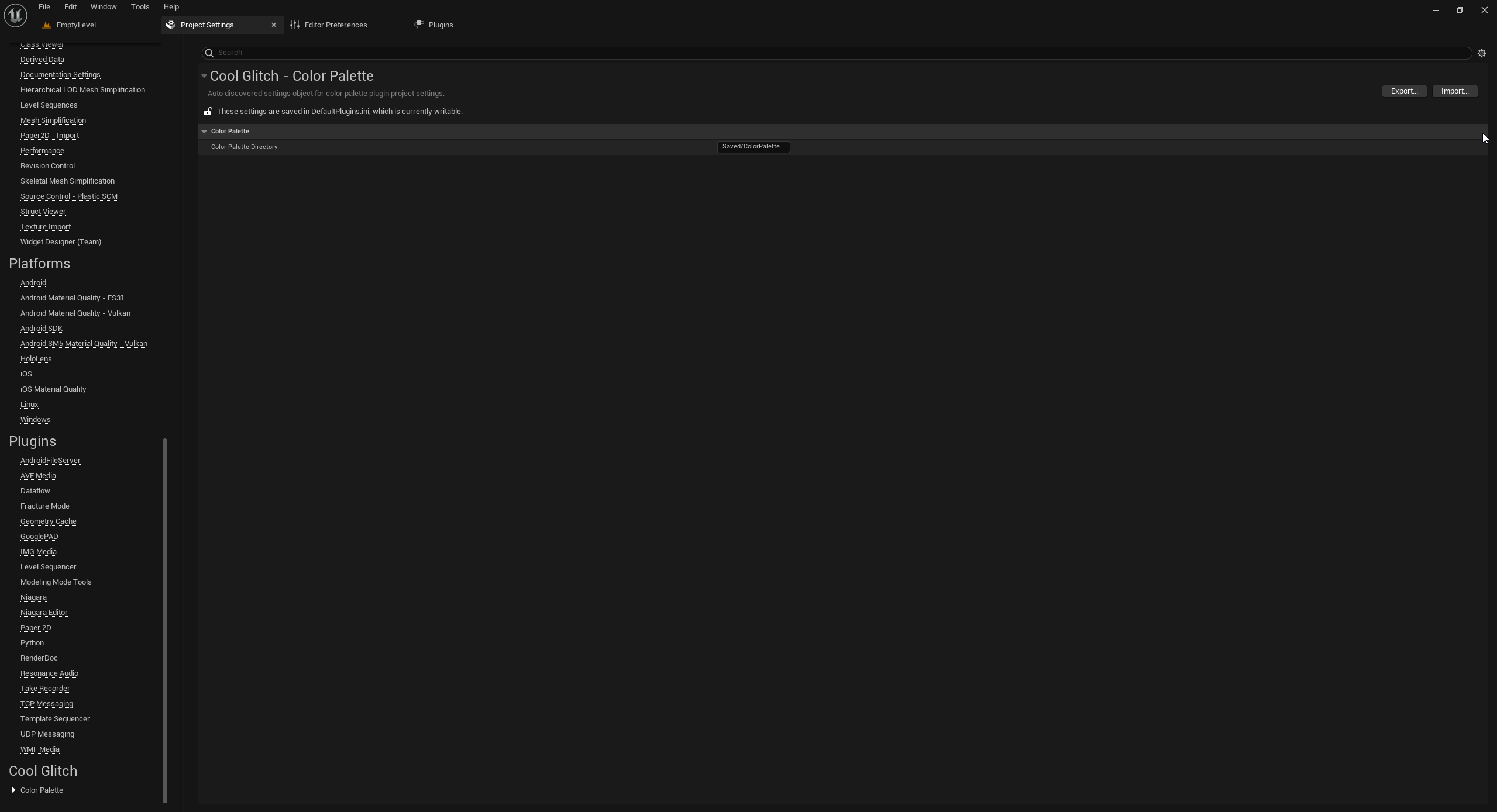 Plugin Settings
