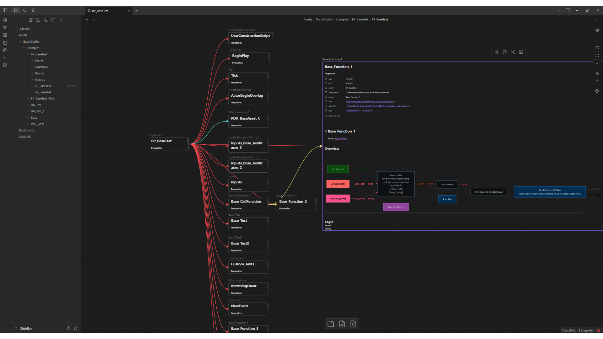 A per-asset Canvas layout in Obsidian